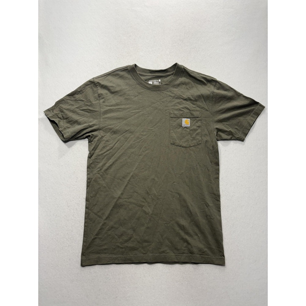 Carhartt Mens Small Green K87 Loose Fit Pocket T-Shirt Short Sleeve K87-M DOV